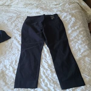 Ny and co womens black capri dress pants